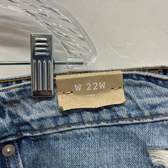 NWT Madewell Plus Curvy Relaxed Mid-Length Denim Shorts in Brockport Wash 22 - Picture 5 of 5